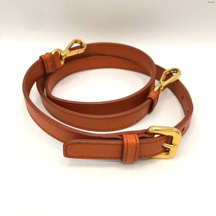 PRADA Gold Leather 40" Purse Strap