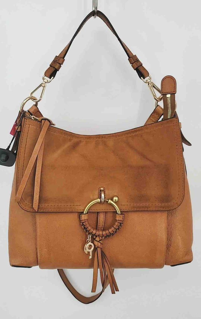 SEE BY CHLOE Caramel Brown Leather & Suede Pre Loved Purse