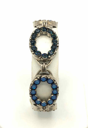 Sorrelli Blue Silvertone Crystal Ovals Bracelet