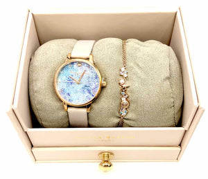 OLIVIA BURTON Blue Rose Gold Original Packaging Shell Watch