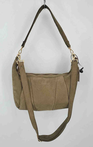 HAMMITT Lt Olive Gold Suede Leather Studded Hobo w/Long Strap Purse