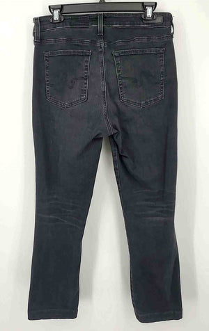 AG - Adriano Goldschmied Charcoal Black Denim High Rise - Straight Jeans