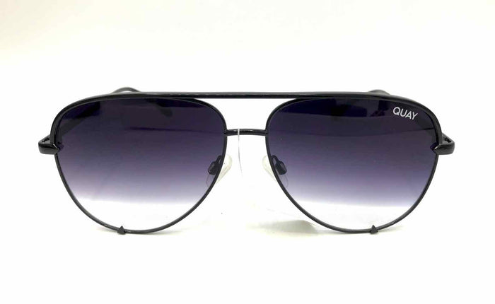 QUAY Black Pre Loved Aviator Sunglasses